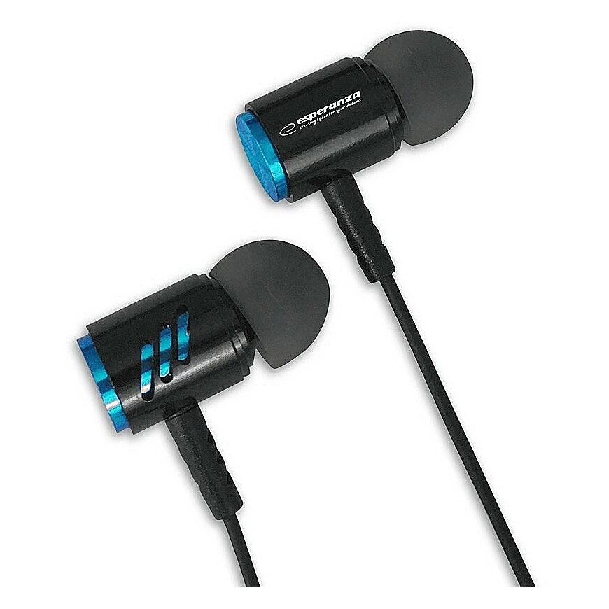 METAL EARPHONES WITH MICROPHONE BLACK/RED – 2