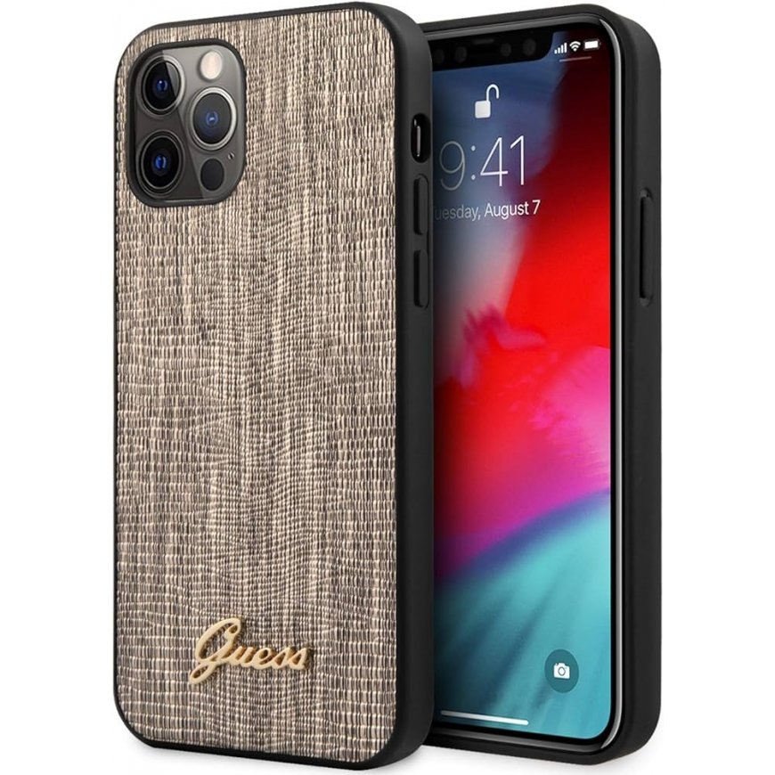Guess GUHCP12MPCUMLLIGO Lizard Cover For Apple iPhone 12 | 12 Pr