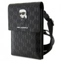 Karl Lagerfeld Torebka KLWBSAKHPKK czarny|black Saffiano Monogra Karl Lagerfeld Torebka KLWBSAKHPKK czarny|black Saffiano Monogra