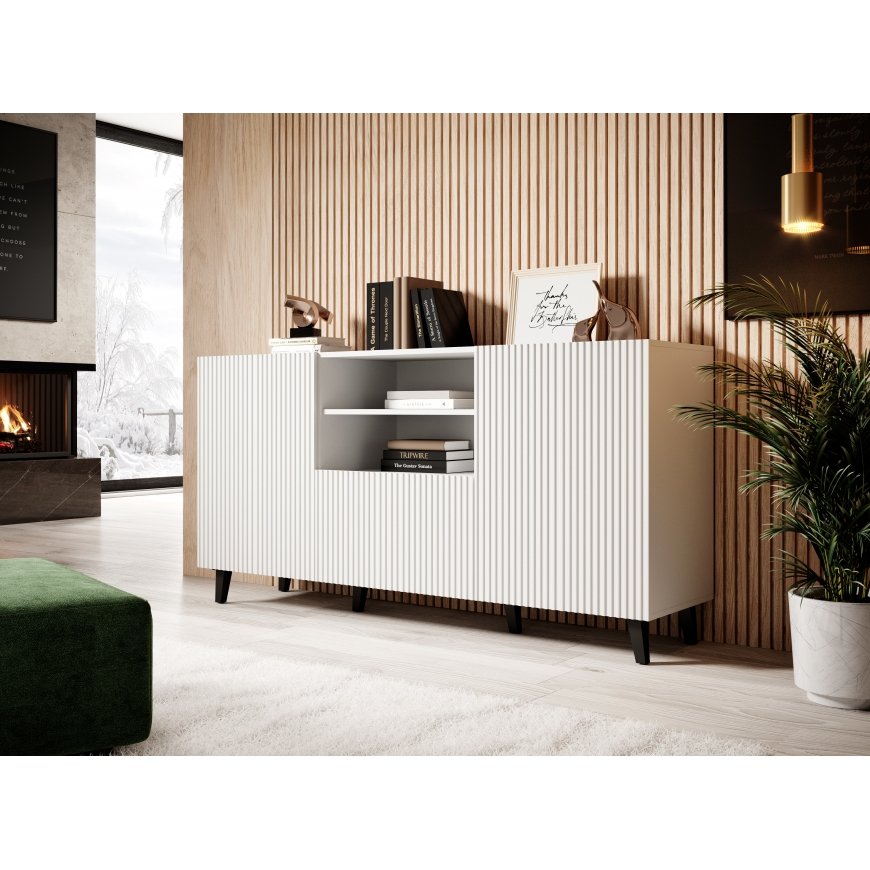 Cama Komoda PAFOS 150x42x82 balta matinė – 3