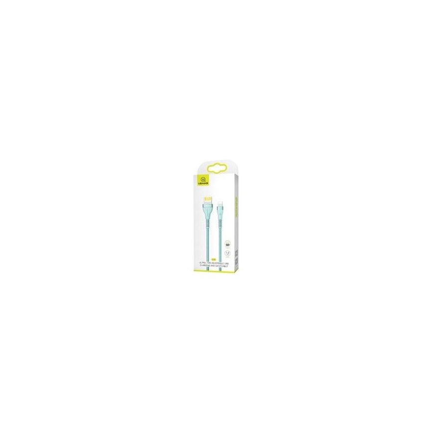 USAMS Kabel pleciony U33 lightning 1,2m 2A Fast Charging niebies