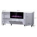 Cama PAFOS chest of drawers with electric fireplace 180x42x82 cm white matt Cama PAFOS chest of drawers with electric fireplace 180x42x82 cm white matt