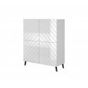 Cama Lentynos ABETO 100,5 x 40 x 121,5 cm baltos / blizgios baltos spalvos Cama Lentynos ABETO 100,5 x 40 x 121,5 cm baltos / blizgios baltos spalvos