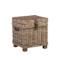 Lâde - papildu galds EGROS 42x42xH43cm, koka râmis ar rotangpalmas pinumu, pelçks Lâde - papildu galds EGROS 42x42xH43cm, koka râmis ar rotangpalmas pinumu, pelçks