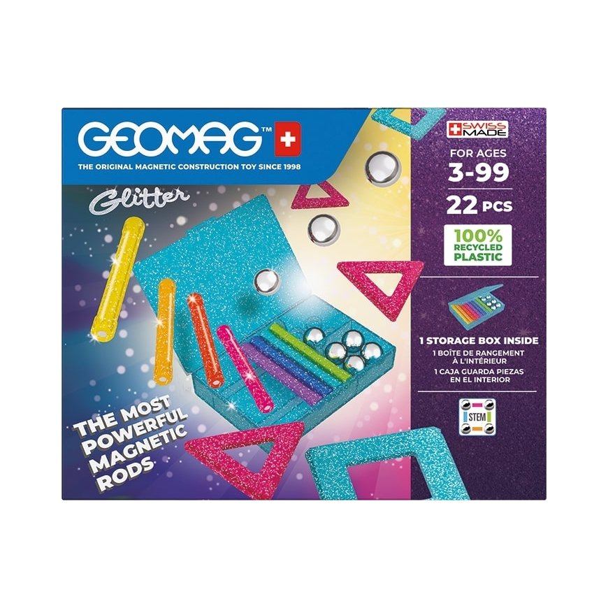 Geomag Glitter Panels Recycled Žaislas su neodimio magnetais – 3