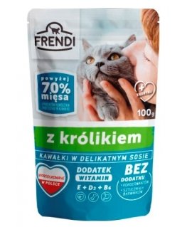 FRENDI Pieces in sauce with rabbit - wet cat food - 100 g