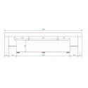 Cama TORO158 SZ/SZ TV-teline & viihdekeskus 2 hyllyä