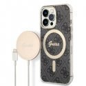 Zestaw Guess GUBPP13LH4EACSK Case+ Charger iPhone 13 Pro czarny|