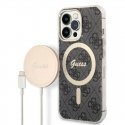 Zestaw Guess GUBPP13LH4EACSK Case+ Charger iPhone 13 Pro czarny|