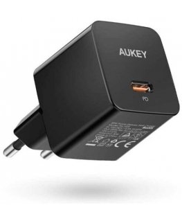 Mini wall charger PA-Y20S Black 1xUSB-C 20W PD Power Delivery