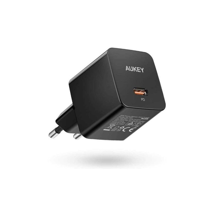 Mini wall charger PA-Y20S Black 1xUSB-C 20W PD Power Delivery