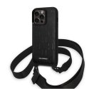Karl Lagerfeld Monogram Crossbody Case for iPhone 14 Pro Black Karl Lagerfeld Monogram Crossbody Case for iPhone 14 Pro Black