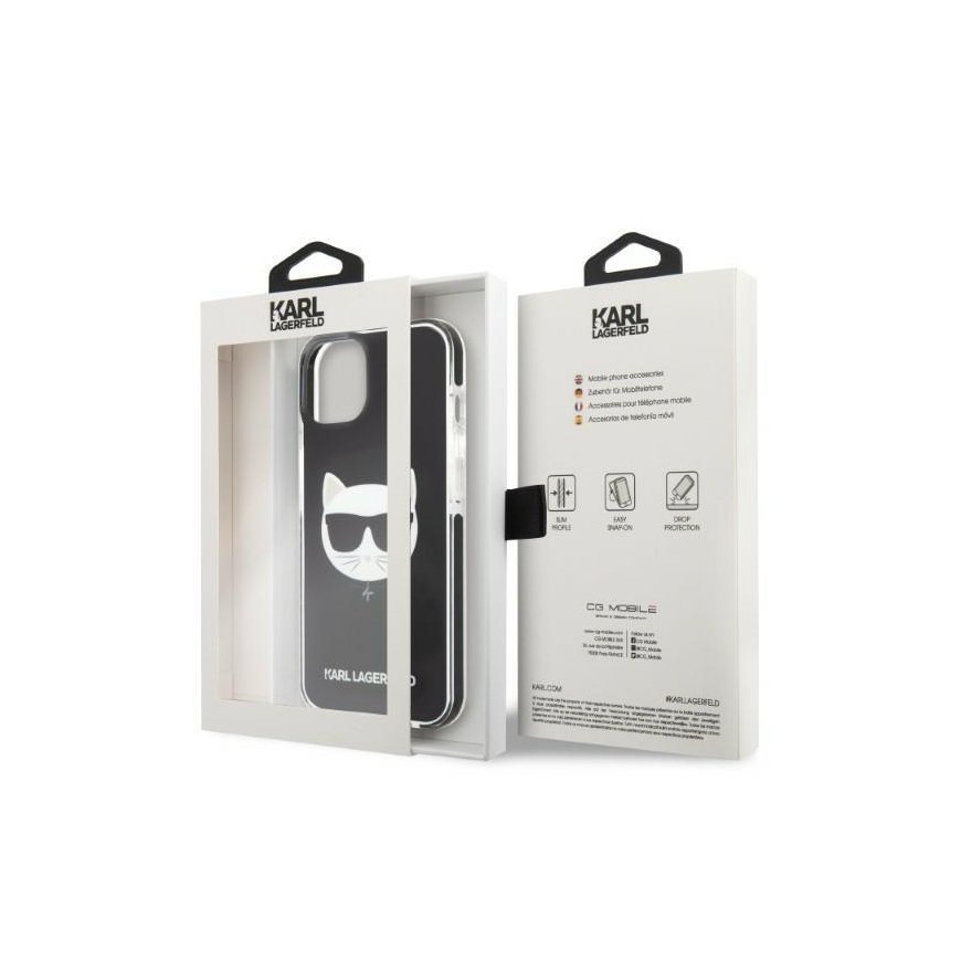 Karl Lagerfeld TPE Choupette Head Case for iPhone 13 Black – 2