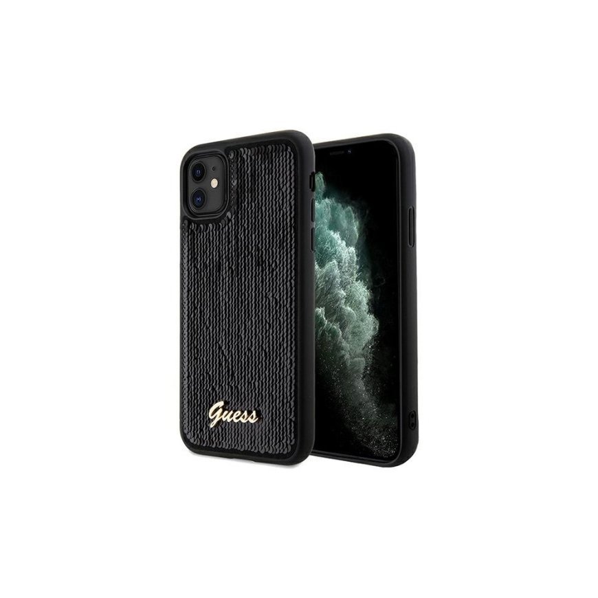 Guess GUHCN61PSFDGSK iPhone 11 | Xr 6.1" czarny|black hardcase S