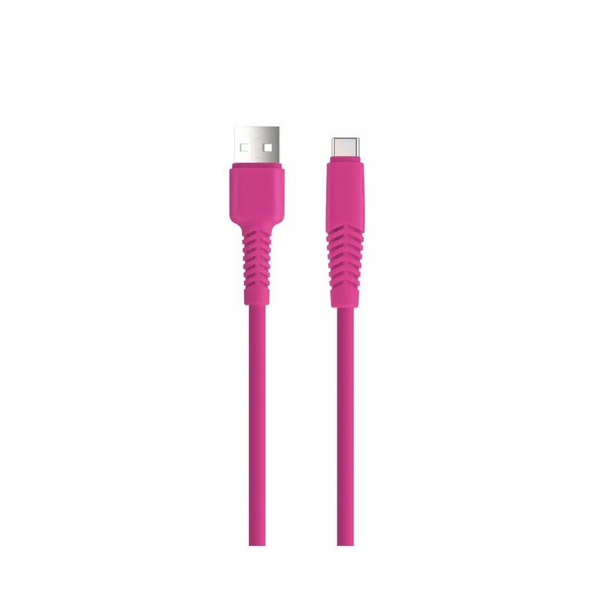 Setty cable USB - USB-C 1,5 m 2A KSA-C-1.526 pink