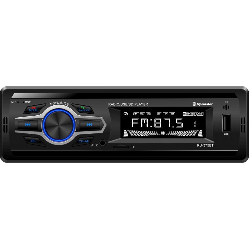 Roadstar RU-375BT auton mediavastaanotin Musta 72 W Bluetooth