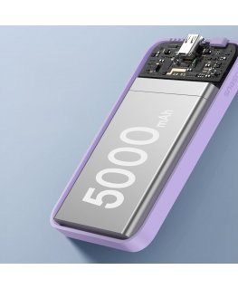 Baseus mini power bank 5000mAh 20W + USB-C cable (20V|3A) - purp