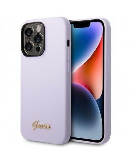 Guess GUHCP14LSLSMU iPhone 14 Pro 6,1" fioletowy|purple hard cas