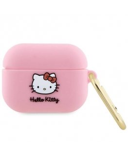 Hello Kitty HKAP3DKHSP Airpods Pro cover różowy|pink Silicone 3D