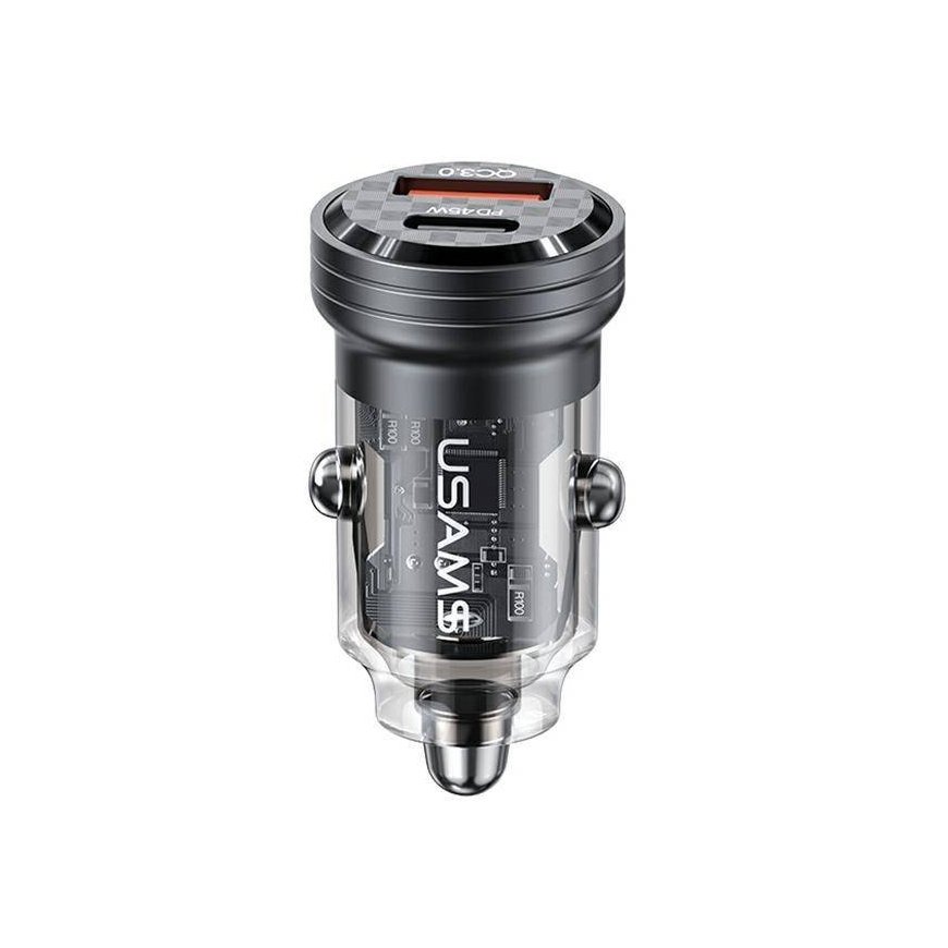 USAMS Ład. sam. C35 USB+USB-C 45W Fast Charge czarny|black CC175 – 2