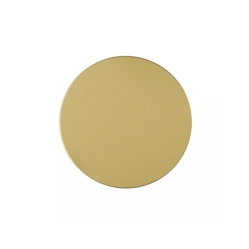 Metal plate for magnet holders - round gold