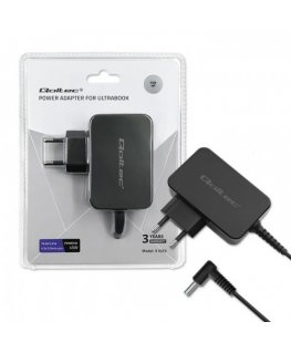 Qoltec 51033 virta-adapteri ja vaihtosuuntaaja Sisätila 45 W Musta