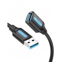 USB 3.0 male to female extension cable Vention CBHBI 3m Black PV USB 3.0 male to female extension cable Vention CBHBI 3m Black PV