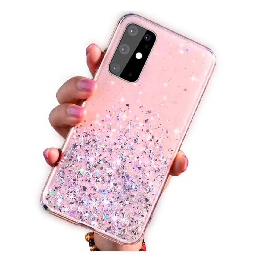 Fusion Glue Glitter silicone case for Apple iPhone 13 Pro pink