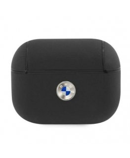 BMW BMAPSSLBK AirPods Pro cover czarny|black Geniune Leather Sil