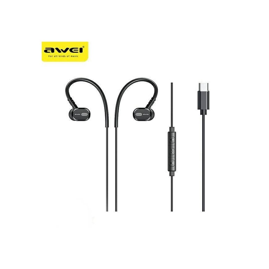 AWEI słuchawki stereo TC-6 USB-C czarny|black – 2