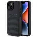 AMG Leather Debossed Lines Back Case for Apple iPhone 15 Plus