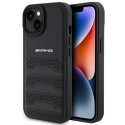 AMG Leather Debossed Lines Back Case for Apple iPhone 15 Plus