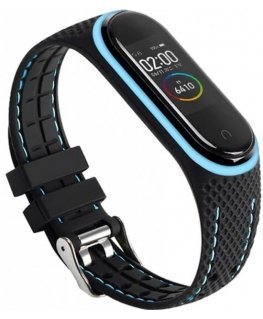 Beline pasek Sport Mi Band 7 czarno-niebieski black|blue