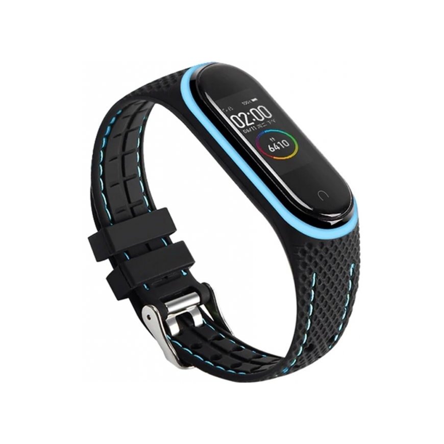 Beline pasek Sport Mi Band 7 czarno-niebieski black|blue
