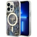 Guess GUHMP14LHLEOPWB iPhone 14 Pro 6.1" niebieski|blue hardcase Guess GUHMP14LHLEOPWB iPhone 14 Pro 6.1" niebieski|blue hardcase