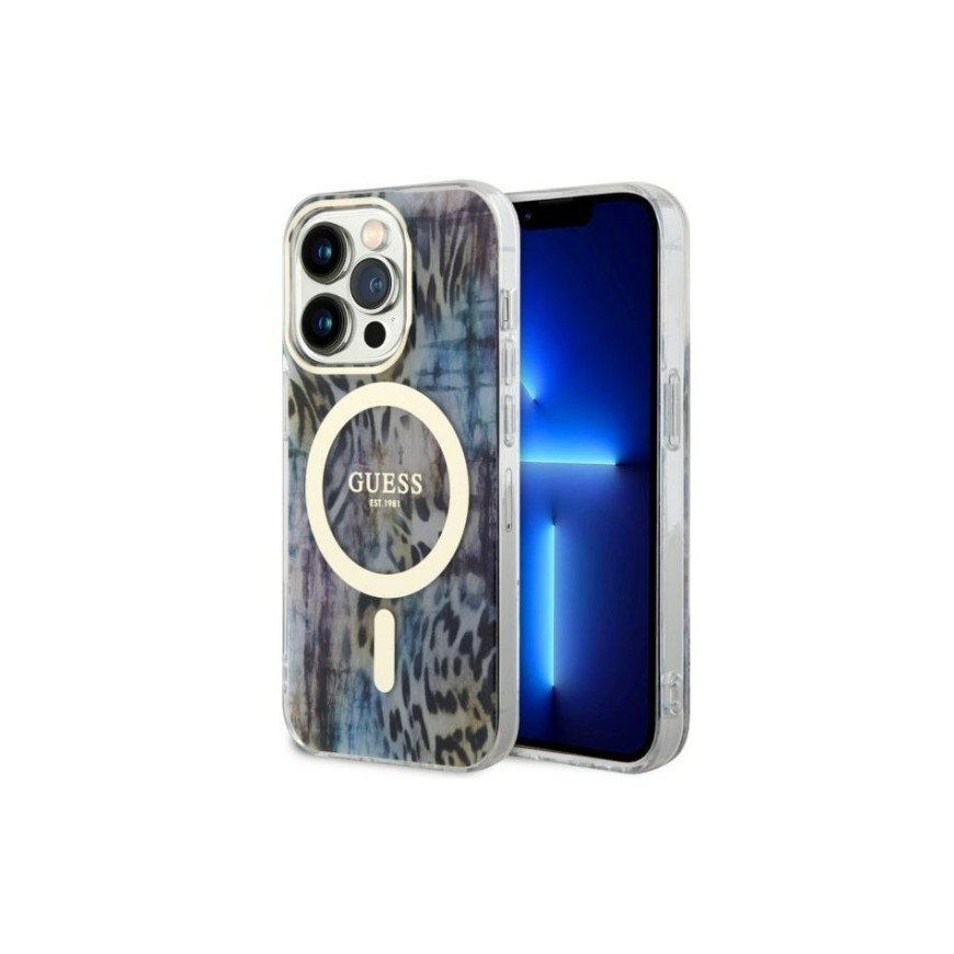 Guess GUHMP14LHLEOPWB iPhone 14 Pro 6.1" niebieski|blue hardcase – 2