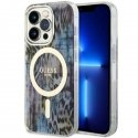 Guess GUHMP14LHLEOPWB iPhone 14 Pro 6.1" niebieski|blue hardcase Guess GUHMP14LHLEOPWB iPhone 14 Pro 6.1" niebieski|blue hardcase