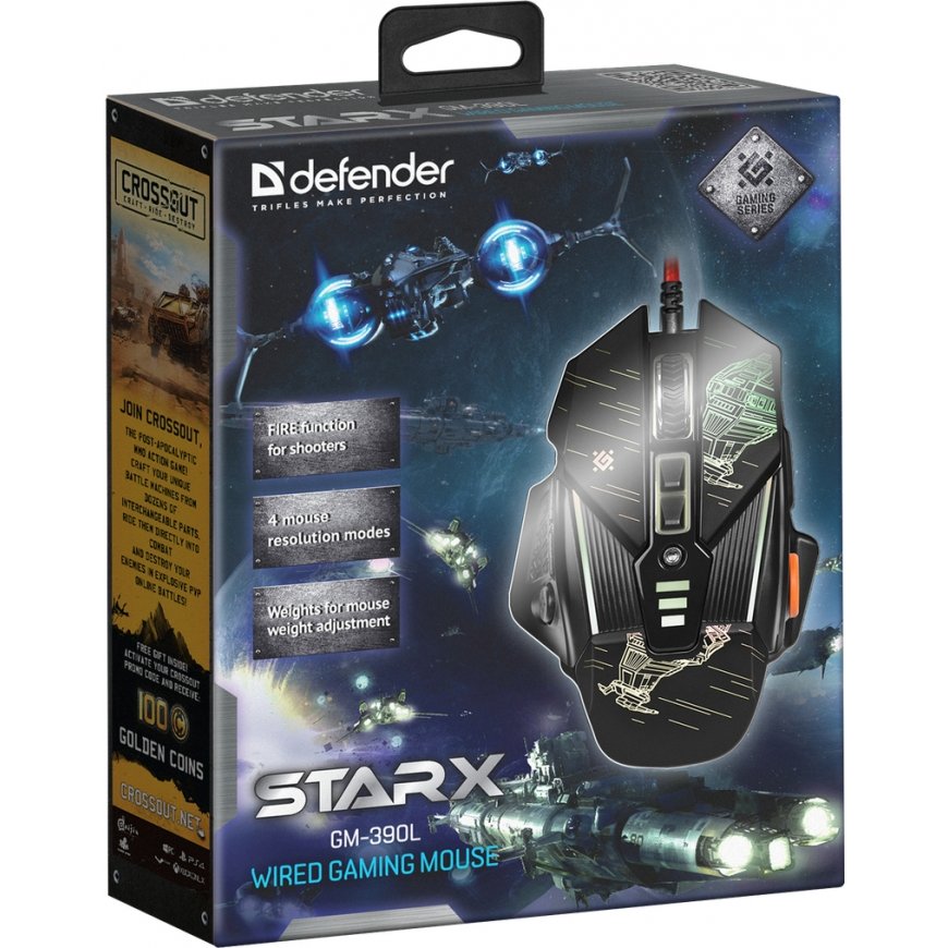 Defender GM-390L mouse Right-hand USB Type-A Optical 3200 DPI – 5