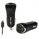 Car charger 2xUSB + microUSB 2.1A black Car charger 2xUSB + microUSB 2.1A black