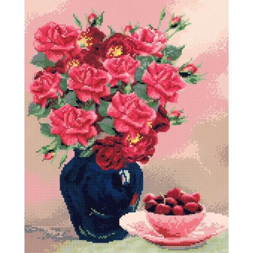 Beldizart Diamond painting with frame "Scarlet bouquet" 40*50 cm DP017 – 2