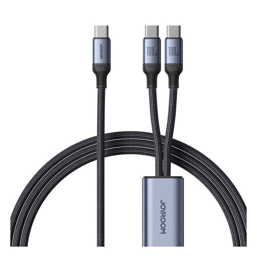 Cable Speedy USB-C to 2x USB-C Joyroom SA21-1T2/ 100W / 1.5m (black)
