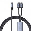 Cable Speedy USB-C to 2x USB-C Joyroom SA21-1T2/ 100W / 1.5m (black) Cable Speedy USB-C to 2x USB-C Joyroom SA21-1T2/ 100W / 1.5m (black)