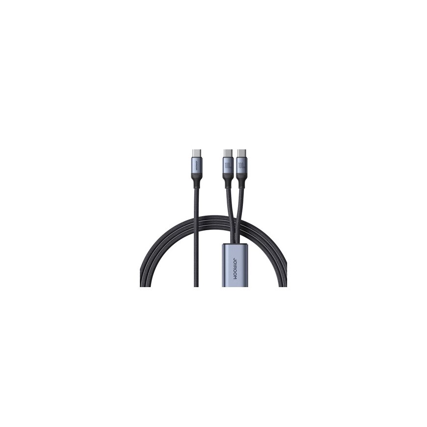 Cable Speedy USB-C to 2x USB-C Joyroom SA21-1T2/ 100W / 1.5m (black) – 2