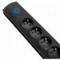 Qoltec 50111 surge protector Black 6 AC outlet(s) 230 V 1.8 m Qoltec 50111 surge protector Black 6 AC outlet(s) 230 V 1.8 m