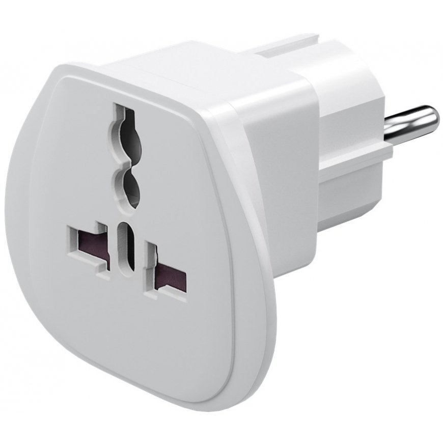 Goobay World to EU Travel Adapter, White