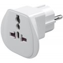 Goobay World to EU Travel Adapter, White Goobay World to EU Travel Adapter, White