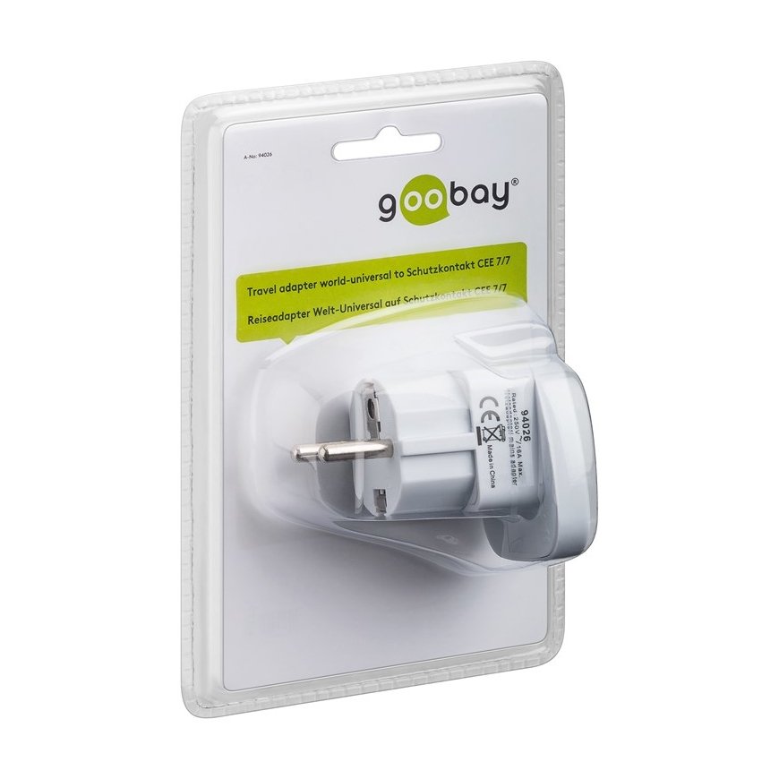 Goobay 94026 адаптер сетевой вилки Тип F Тип G (UK) Белый – 2