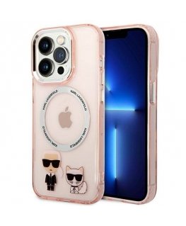 Karl Lagerfeld Karl & Choupette Aluminium MagSafe - Etui iPhone 14 Pro Max (różowy)
