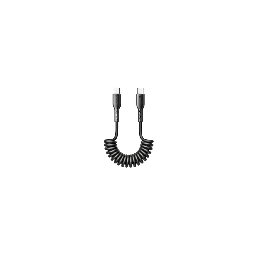 Fast Charging cable for car Joyroom Type-C to Type-C Easy-Travel Series 60W 1.5m, coiled (black) – 2