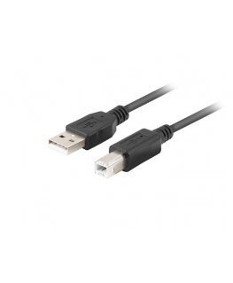 Lanberg CA-USBA-15CU-0010-BK USB cable 1 m USB 2.0 USB B Black